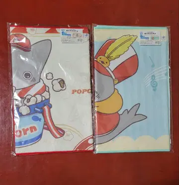 외출 아기상어 페이스 타월 2종 퍼레이드 팝콘 범벅