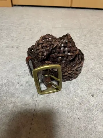 RUDE GALLERY 브라운 웨빙 벨트