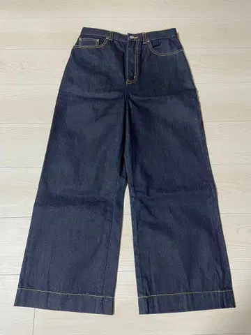 beautiful people 셀비지 데님 5포켓 와이드 팬츠