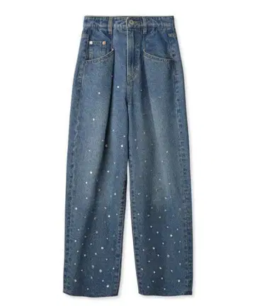 Lily Brown 펄 비쥬 데님 팬츠