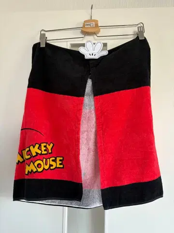 [디즈니] 미키마우스 후드 부착 타월 판초