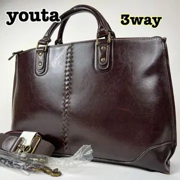 [3way] 요타 비즈니스 가죽 백 A4 OK 브라운