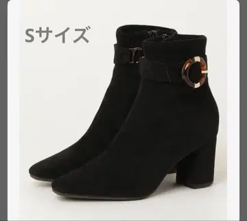 RANDA 소프트 스트레치 청키힐 숏부츠 블랙