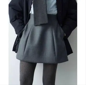 CLANE CONSTRUCTIVE MINI SKIRT 클라네 그레이