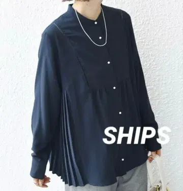 [ 새상품급 ] 쉽스 스트레치 조젯 플리츠 블라우스