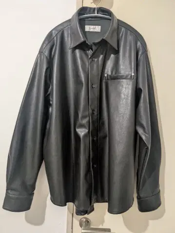 ADERE 인조 가죽 셔츠 블루종 XS