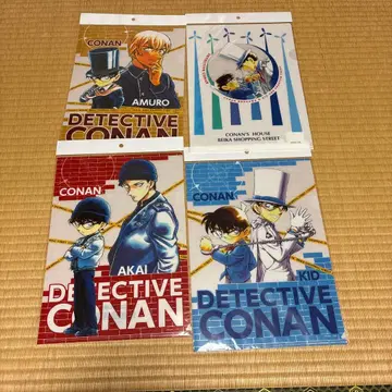 코난 백화점 한정판 명탐정 코난 클리어 파일 4장 세트