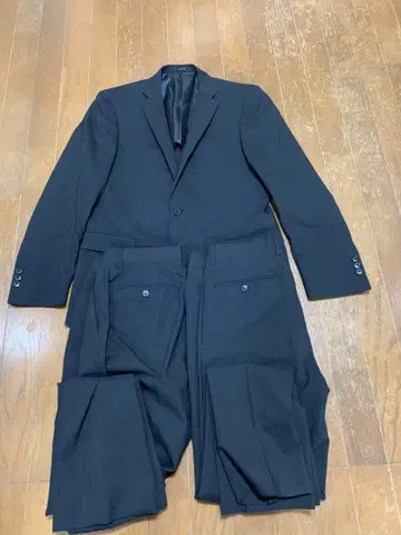 RITORN 블랙 스트라이프 비즈니스 정장 2팬츠