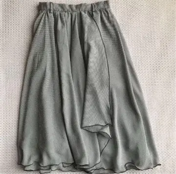 DAMA(다마) 블랙 x 화이트 깅엄 스커트 허리 64