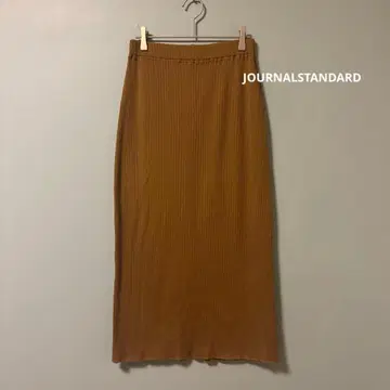저널 스탠다드 브라운 리브 타이트 스커트 프리 사이즈