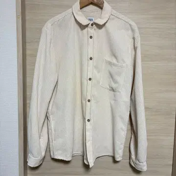 ZARA 코듀로이 긴팔 셔츠 아이보리