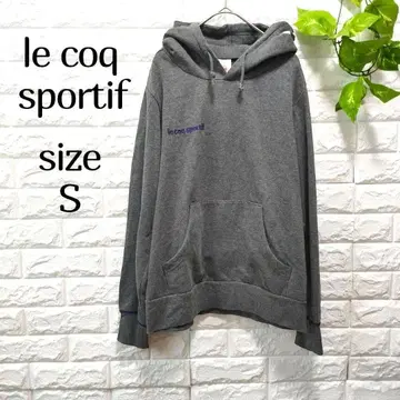 [ 르꼬끄 스포르티브 ] 후드티 그레이 맨투맨 자수 로고 포켓