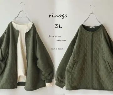 새상품 할인 3L 카키*퀼트 지퍼 자켓 가디건 빅 사이즈