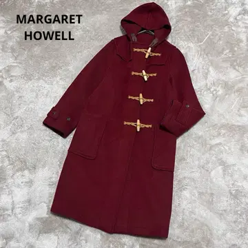새상품급 마가렛호웰 구형 로고 롱 더플 코트 울 보르도 영국제