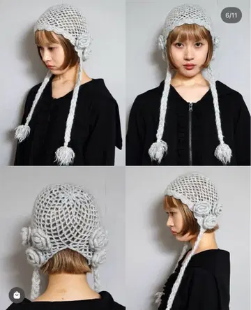 Tie.Me 핸드메이드 로즈 비니