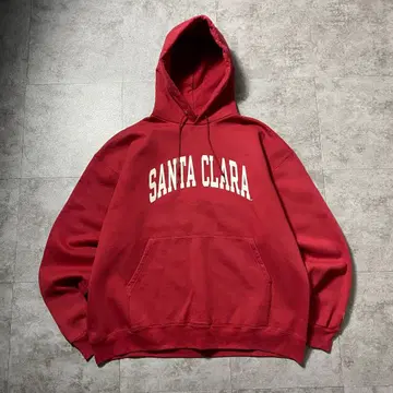 00s 챔피온 산타클라라 칼리지 로고 아치 프린트 후드티