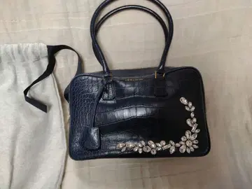 [ 미사용 ] admj 악어 엠보싱 가죽 토트백 스와로브스키