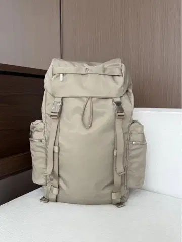 LULULEMON 베이지 나일론 롤탑 백팩