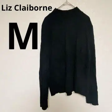 즉시 구매 OK Liz Claiborne 블랙 블랙 터틀넥 M
