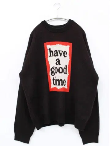 have a good time 니트 스웨터 블랙