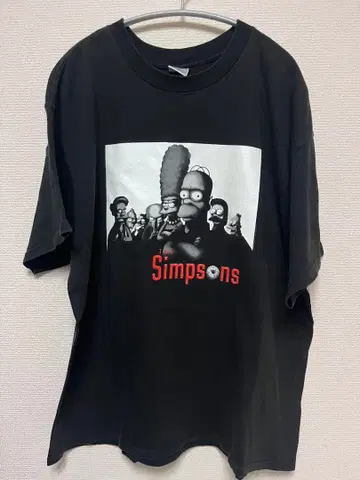 심슨 T셔츠 XL 블랙