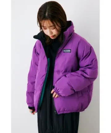 RODEO CROWNS 리버서블 다운 자켓 퍼플/터콰이즈