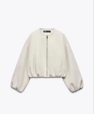 ZARA 화이트 집업 자켓 M