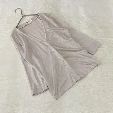 EK3881 [미쉘클랑] V넥 가디건 [38] 7부 소매 레이스 봄/여름