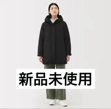 무인양품 발수 다운 미들 코트 블랙 L 사이즈