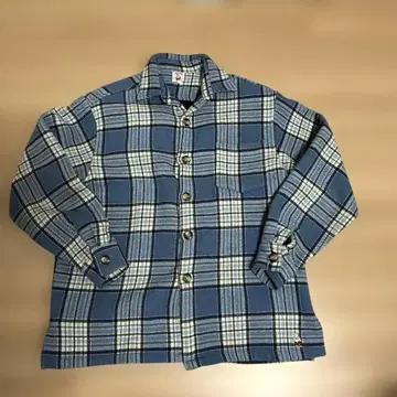 BIRDMELL 긴팔 플란넬 셔츠 블루 계열 체크