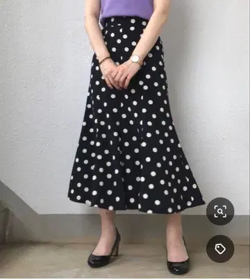 도트 머메이드 스커트