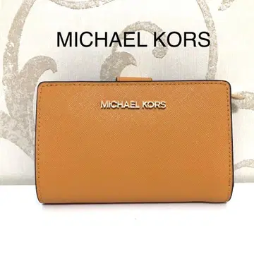 [ 컨디션 최상 ] 마이클코어스 접이식 지갑 오렌지 JET SET 가죽