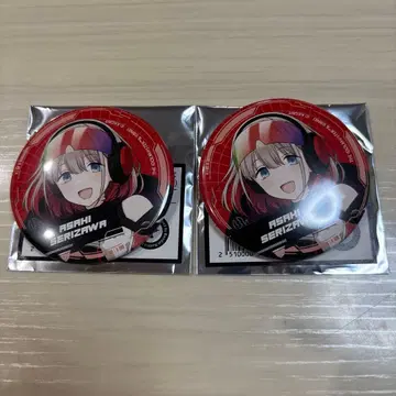 샤니마스 TSUTAYA 시부야 스트레이라이트 캔뱃지 세리자와 아사히 2개