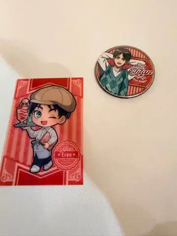 진격의 거인 콜라보 레스토랑 특전 캔뱃지 세트 엘렌