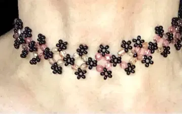 보헤미안 유리와 비즈 목걸이