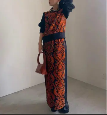 Ameri LACE DOCKING SWEAT SKIRT 셋업