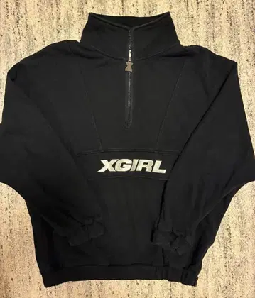 XGIRL 하프 지퍼 트레이닝복 블랙 Size2