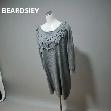 BEARDSlEY 코튼 린넨 폼폼 목걸이 튜닉 원피스