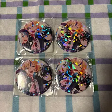 WACCA 홀로그램 특전 캔뱃지 4개 세트