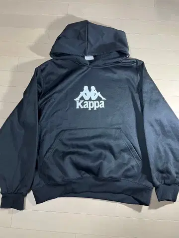 Kappa 블랙 후드 부착 후드티 L 사이즈