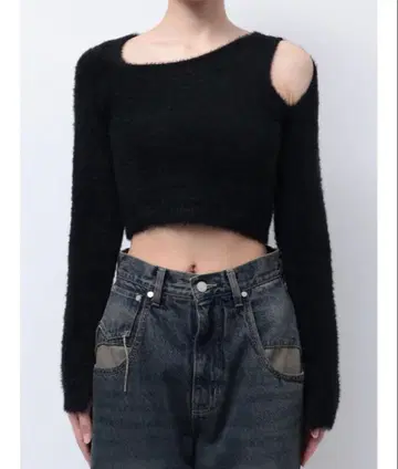 [ EMODA ] 스킨 라인 샤기 니트