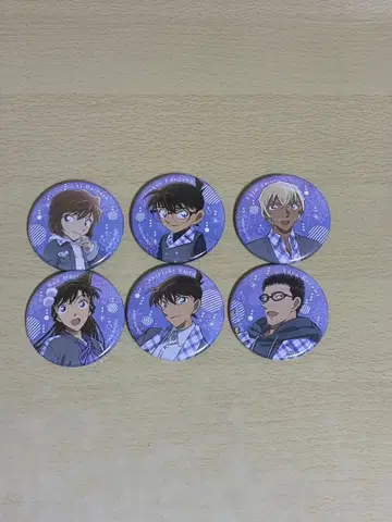 명탐정 코난 캔뱃지 6개 세트