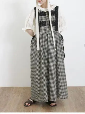 사만사 모스모스 레이스 달린 에이프런 원피스