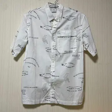 ZARA 자라 남성용 화이트 계열 반팔 셔츠