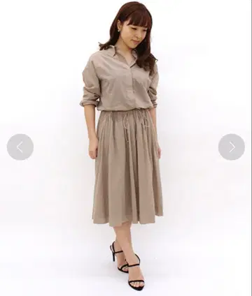 Whim Gazette 베이지 셋업 오쿠사 나오코 콜라보