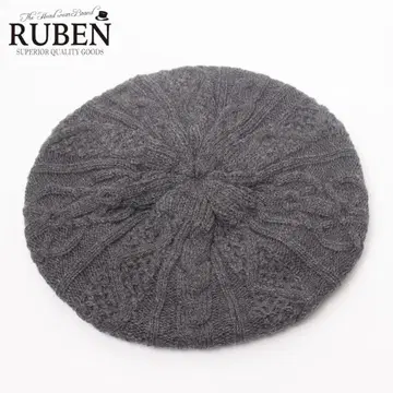 새상품 RUBEN 루벤 케이블 니트 베레모 그레이