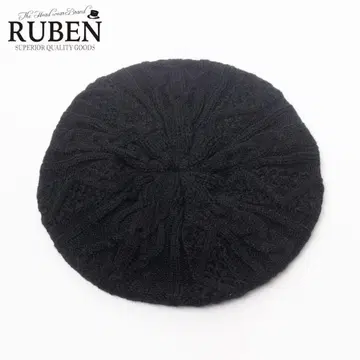 새상품 RUBEN 루벤 케이블 니트 베레모 블랙