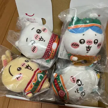 치이카와 에니마이 복권 봉제 인형 마스코트 하치와레 토끼 모몽가 4개