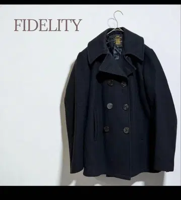 피델리티 남성용 P코트 블랙 US제 더블버튼