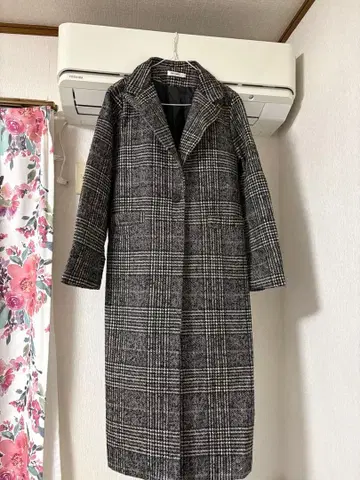COCOMOMO 체크 무늬 롱 코트